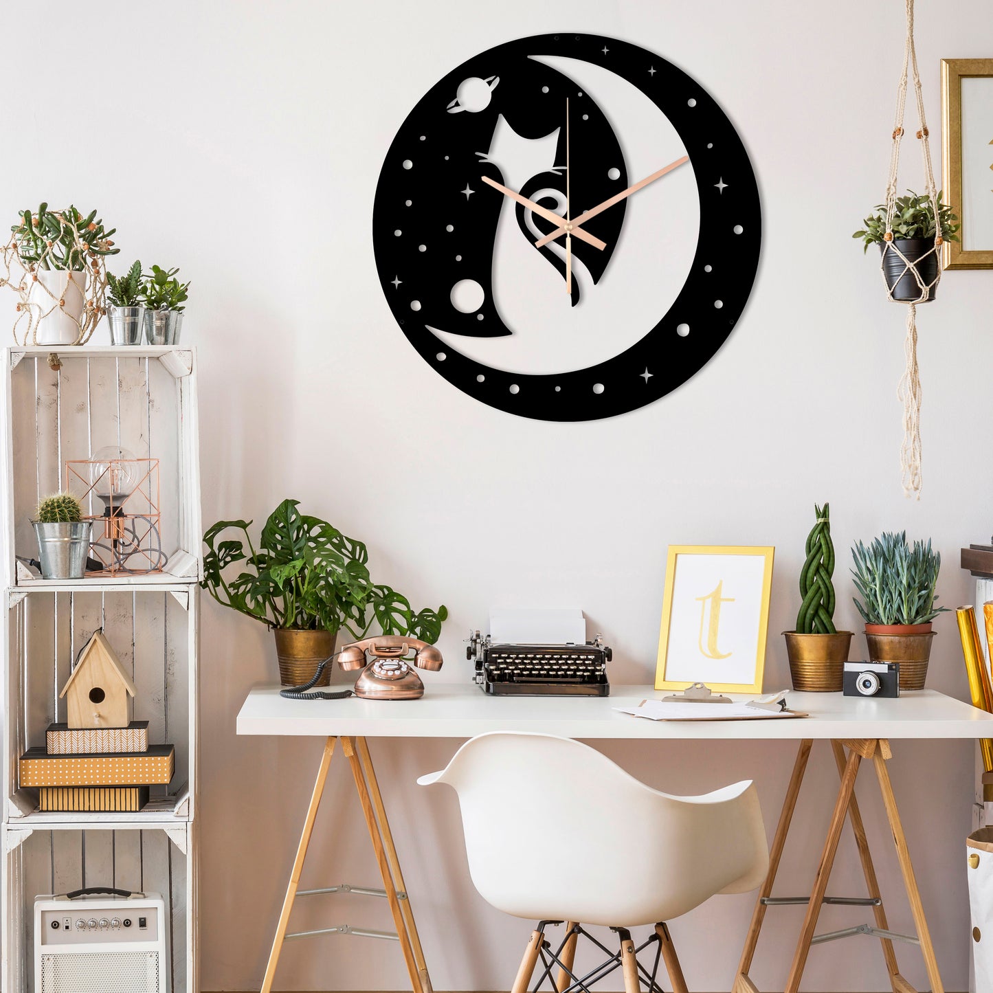 246-Dekoratif Metal Duvar Saati