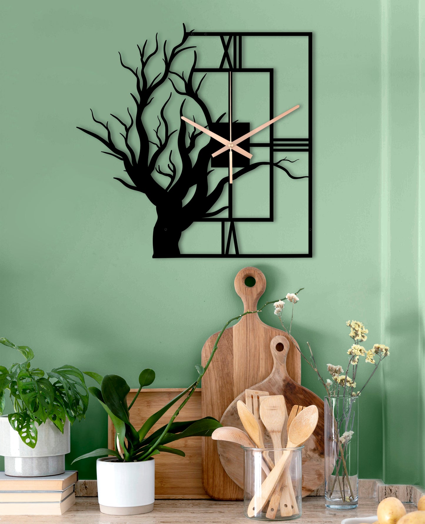 249-Dekoratif Metal Duvar Saati