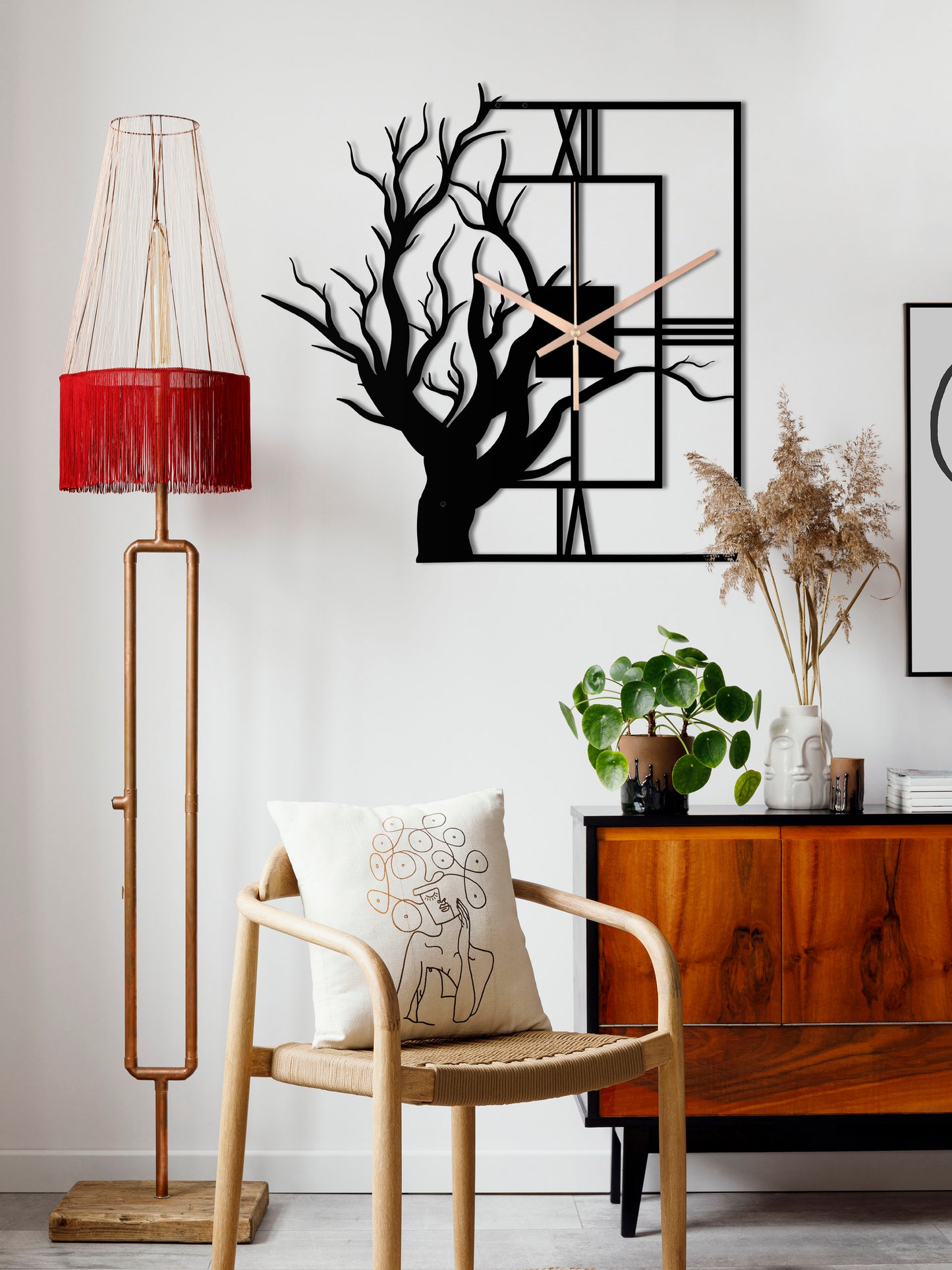 249-Dekoratif Metal Duvar Saati