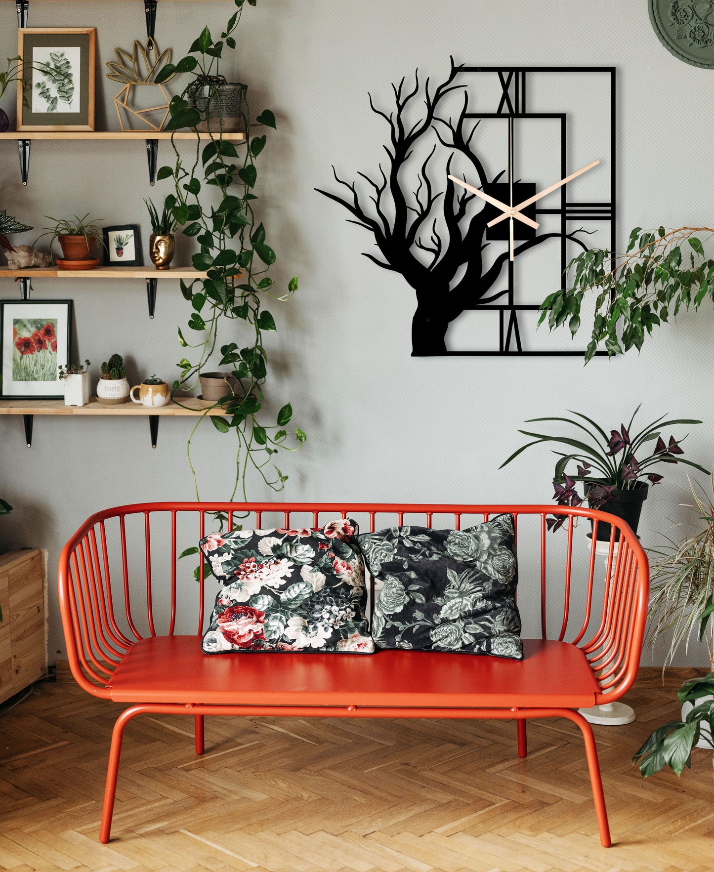 249-Dekoratif Metal Duvar Saati