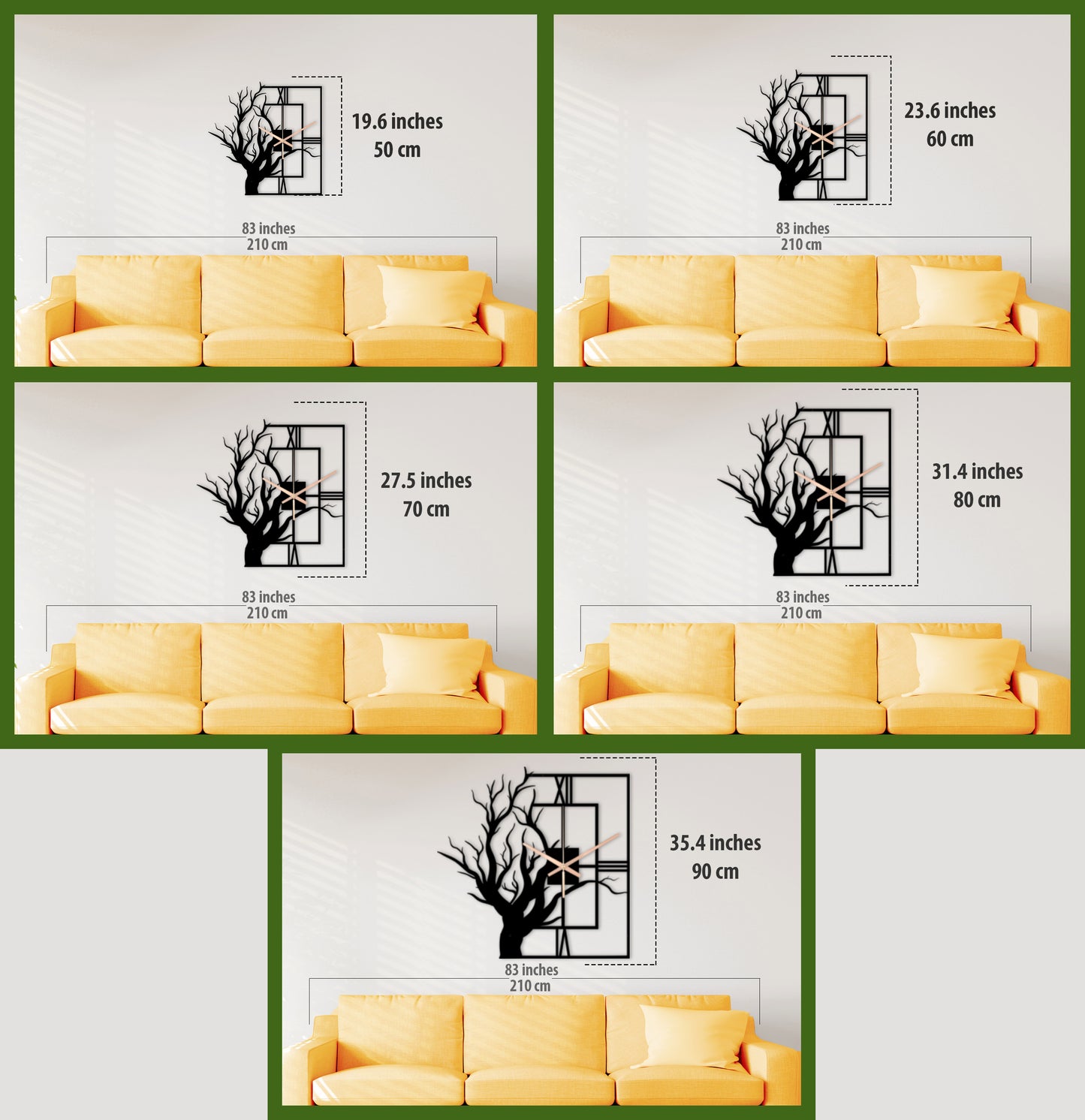 249-Dekoratif Metal Duvar Saati