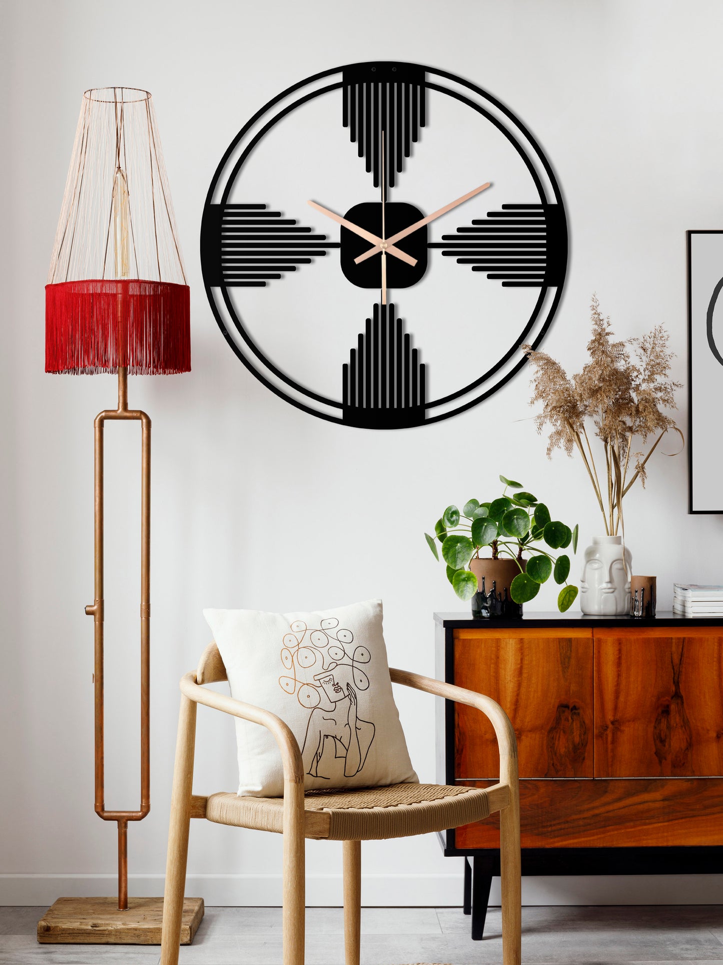 252-Dekoratif Metal Duvar Saati