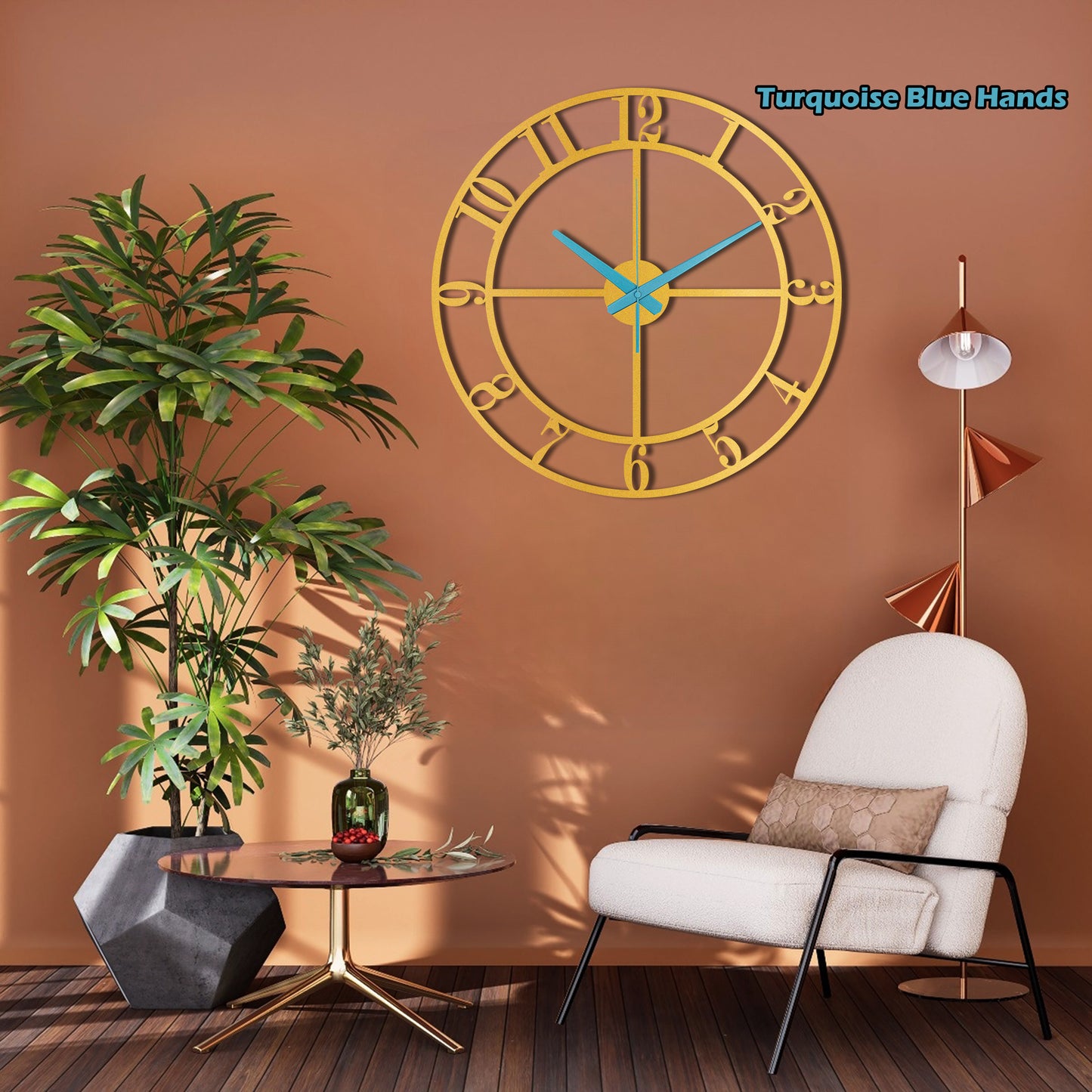 25-Dekoratif Metal Duvar Saati