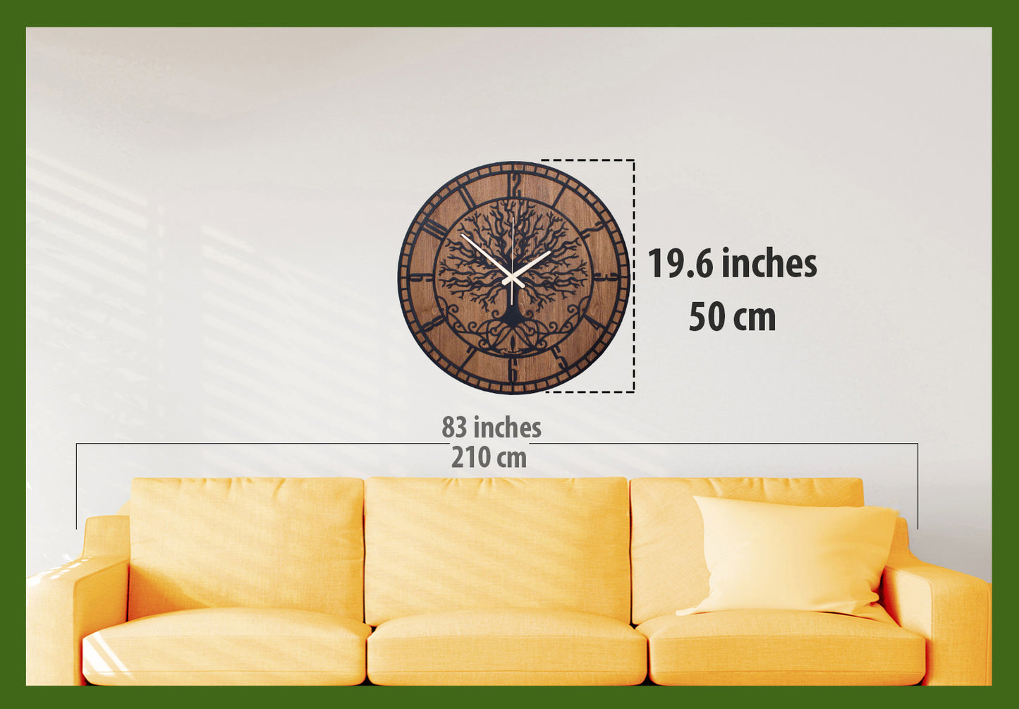 289-Dekoratif Metal Duvar Saati