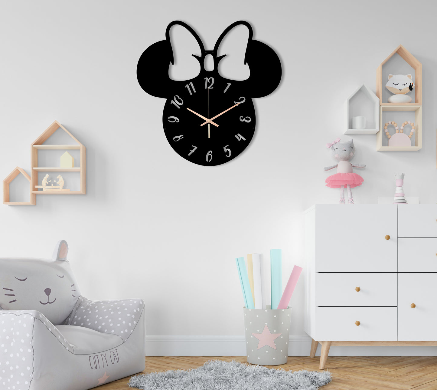 213-Dekoratif Metal Duvar Saati