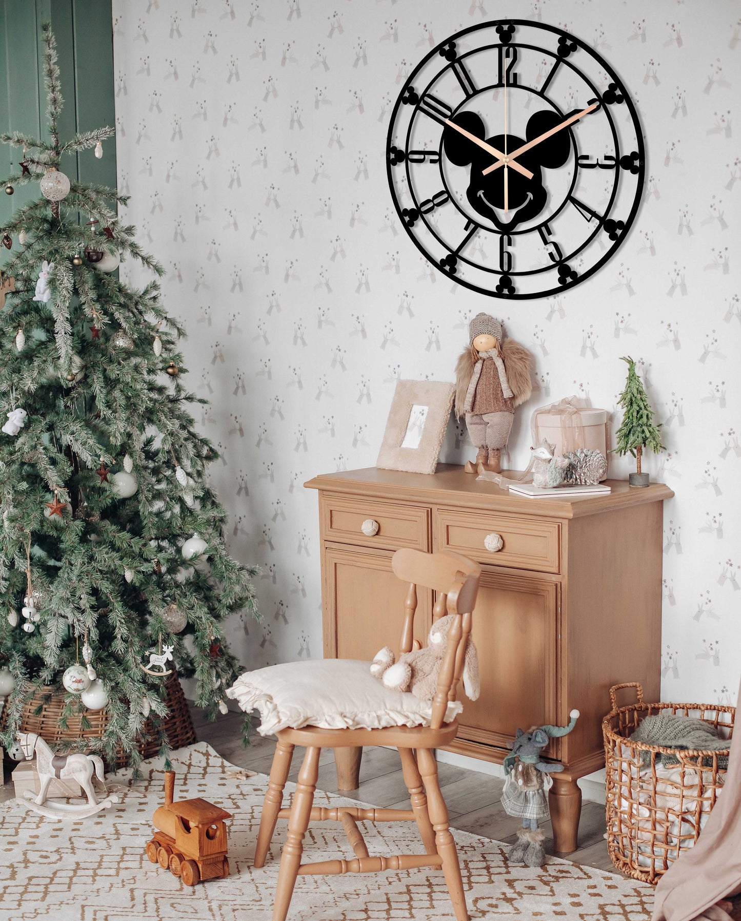 208-Dekoratif Metal Duvar Saati