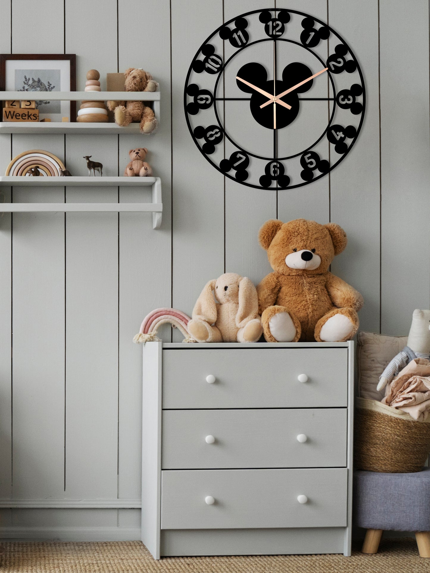 210-Dekoratif Metal Duvar Saati