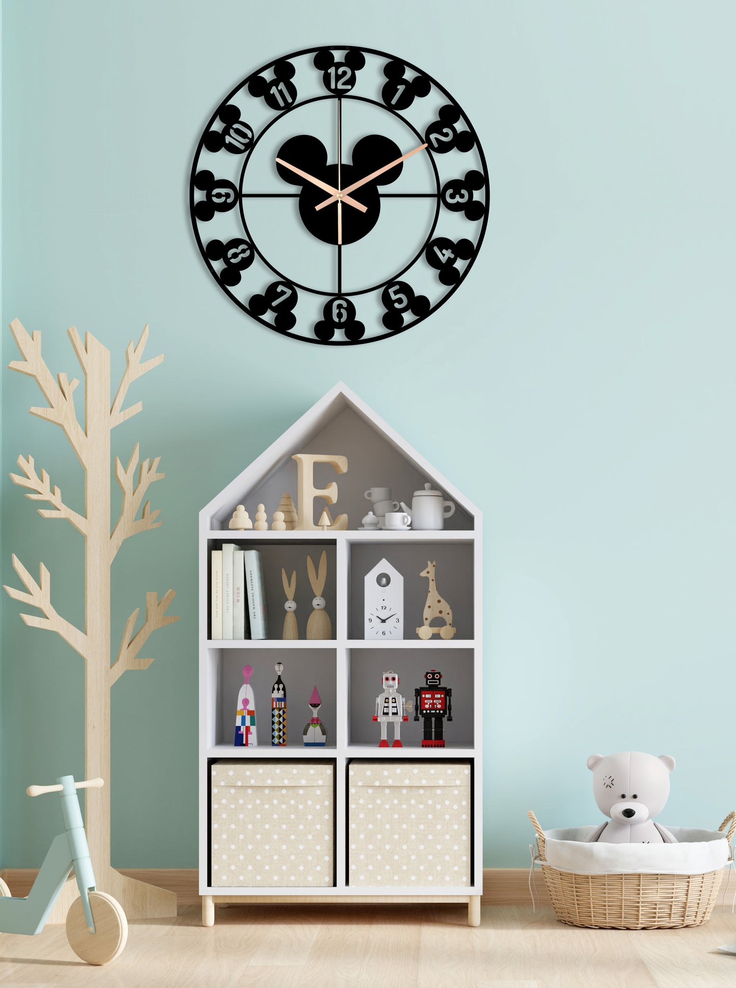 210-Dekoratif Metal Duvar Saati