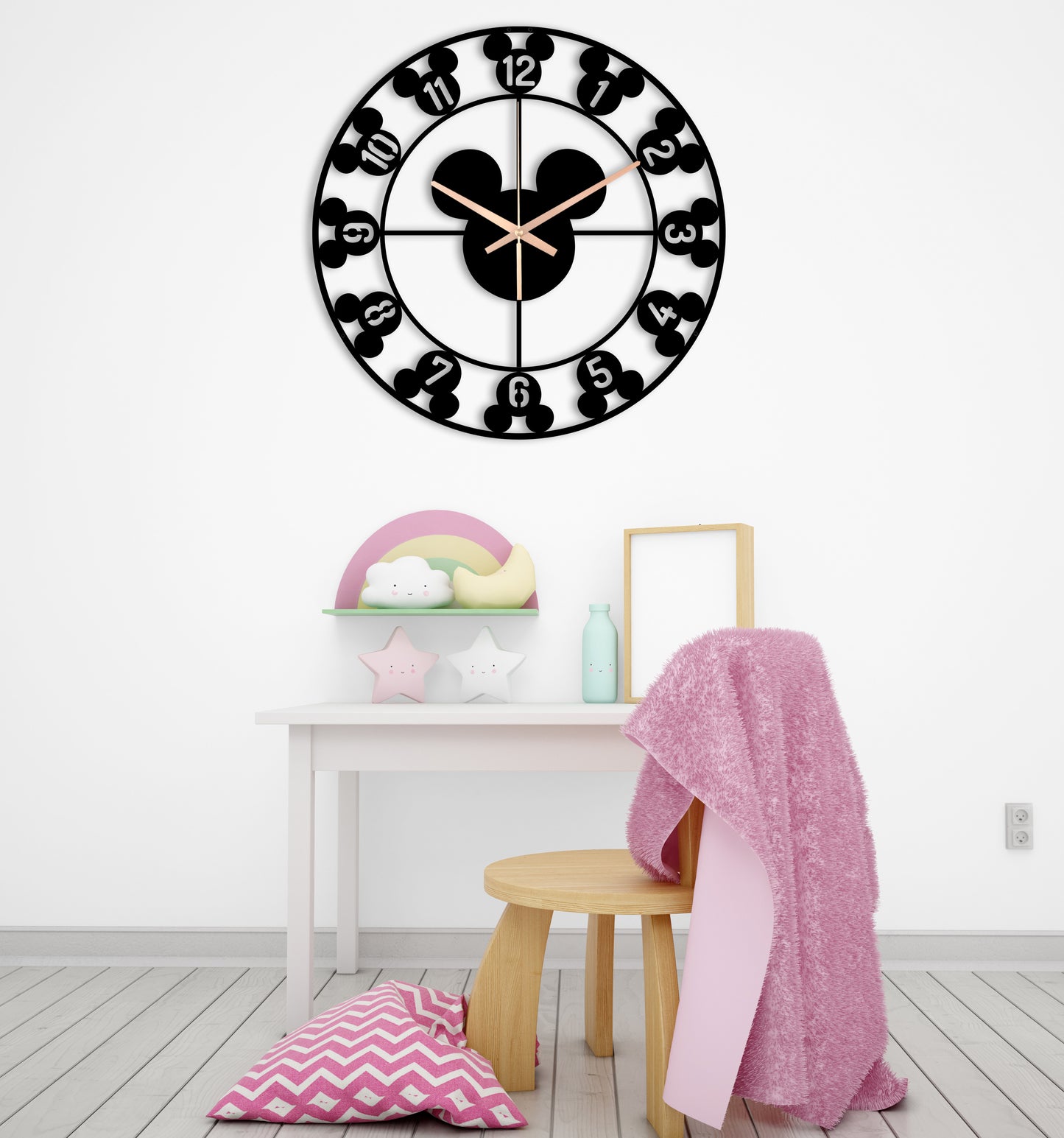 210-Dekoratif Metal Duvar Saati