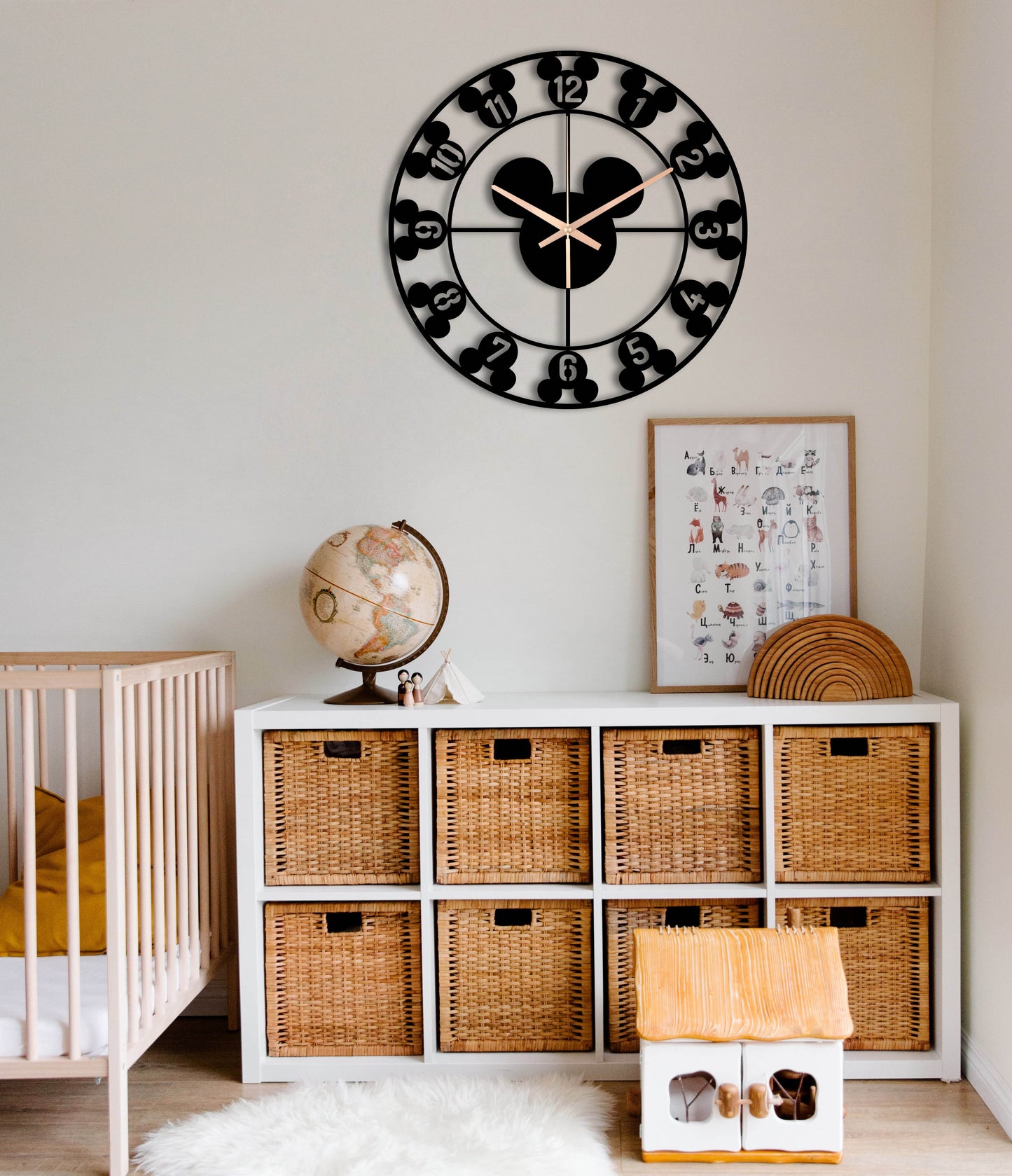 210-Dekoratif Metal Duvar Saati