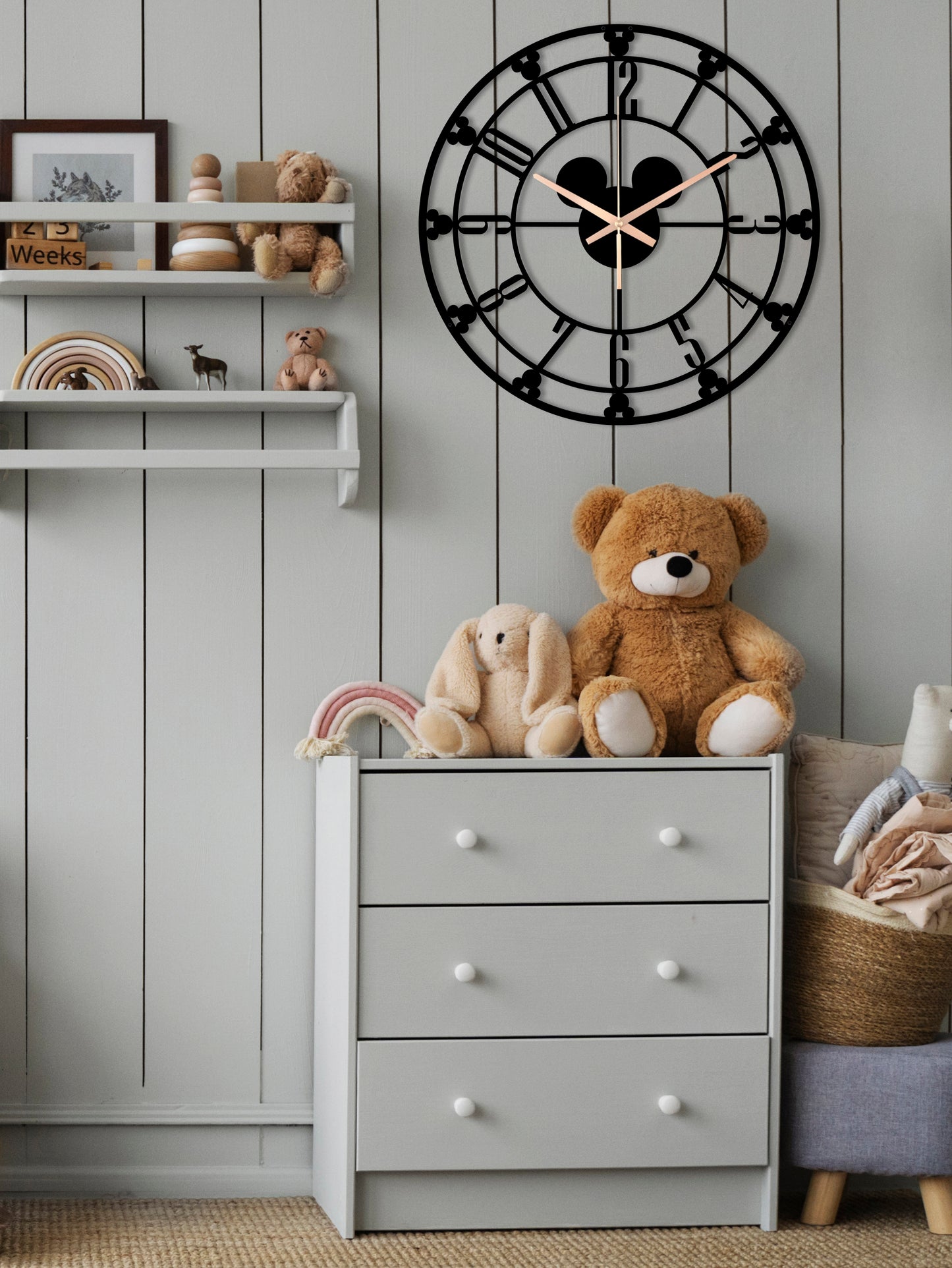 207-Dekoratif Metal Duvar Saati