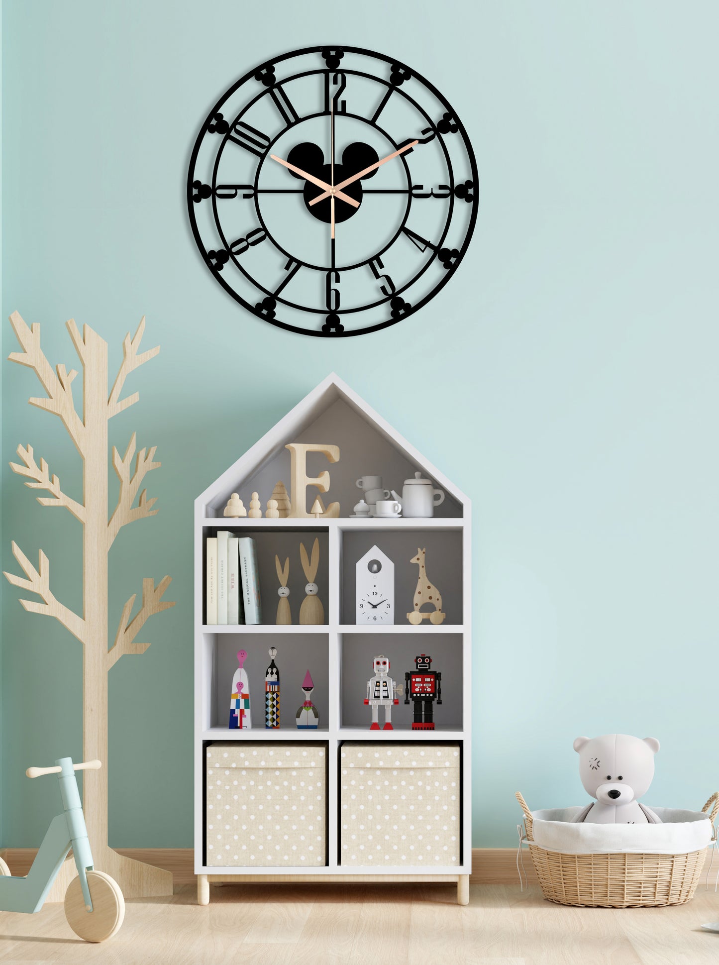 207-Dekoratif Metal Duvar Saati