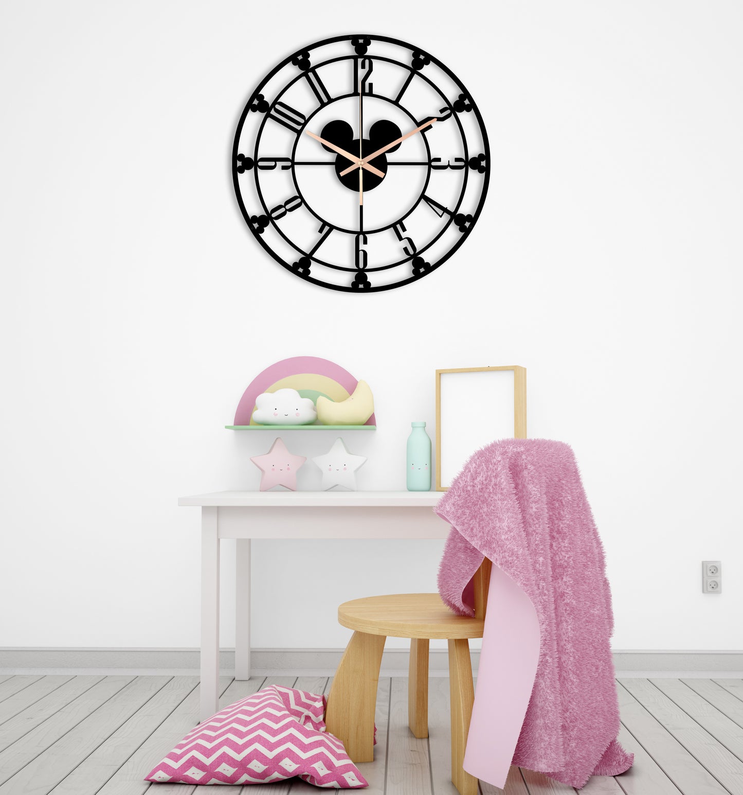 207-Dekoratif Metal Duvar Saati