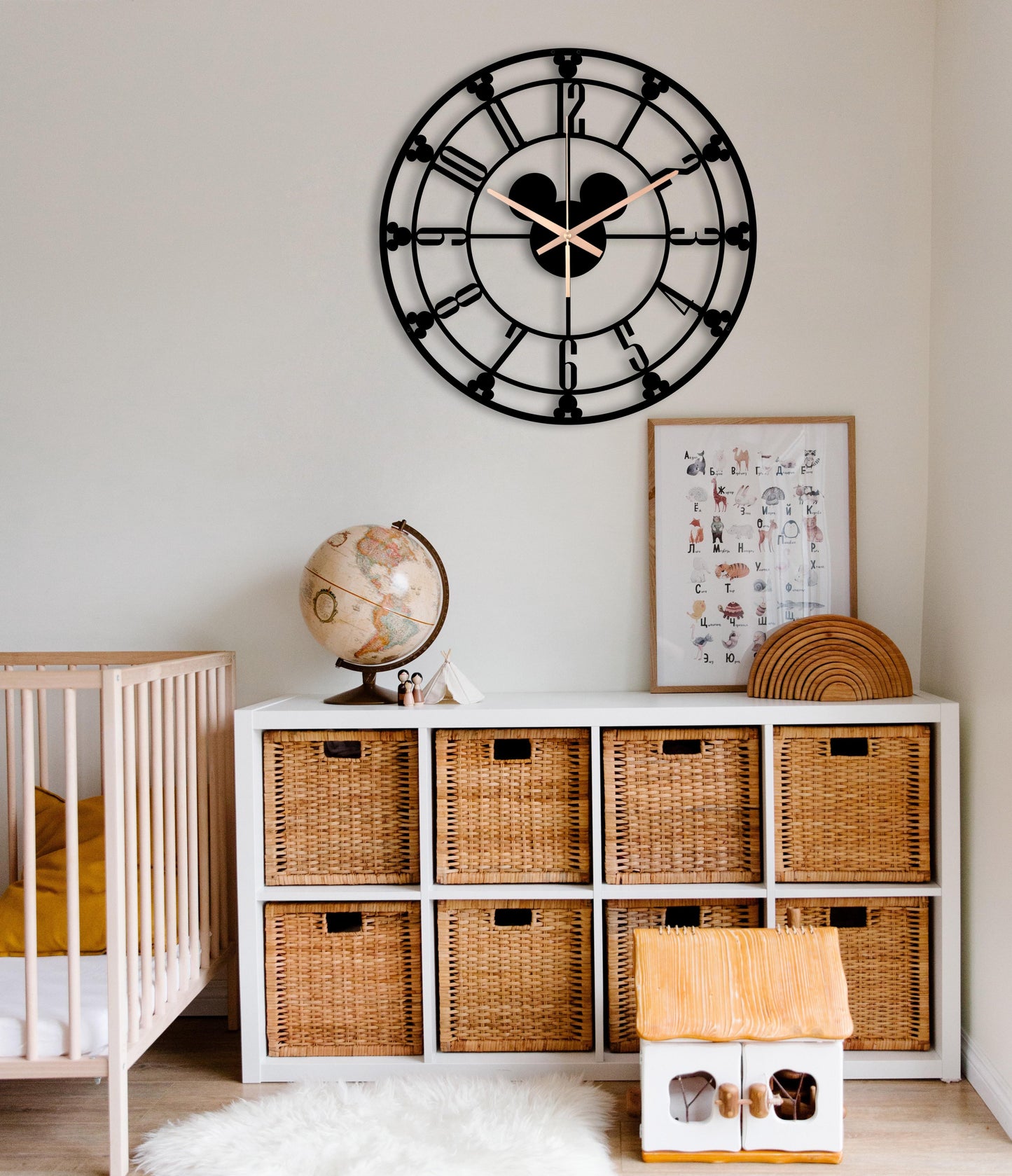 207-Dekoratif Metal Duvar Saati