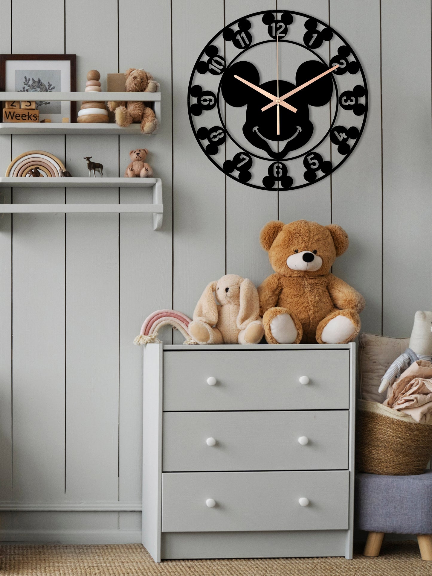 209-Dekoratif Metal Duvar Saati