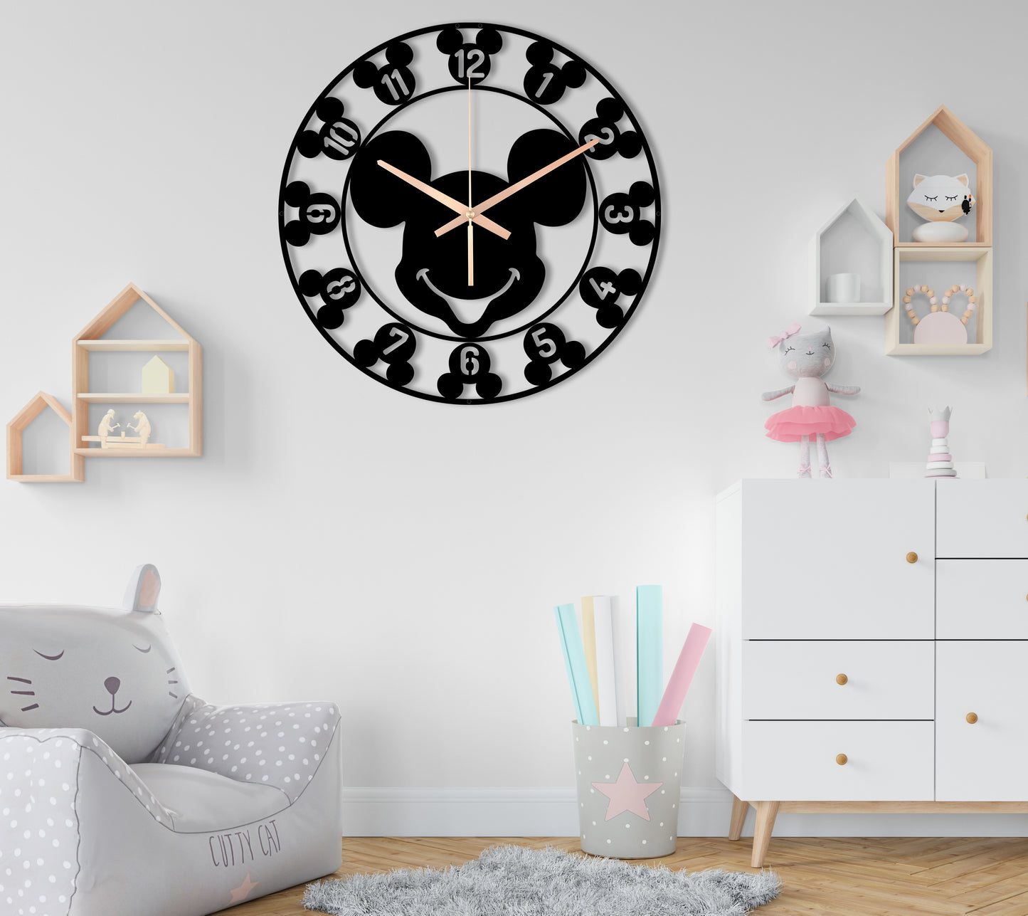 209-Dekoratif Metal Duvar Saati