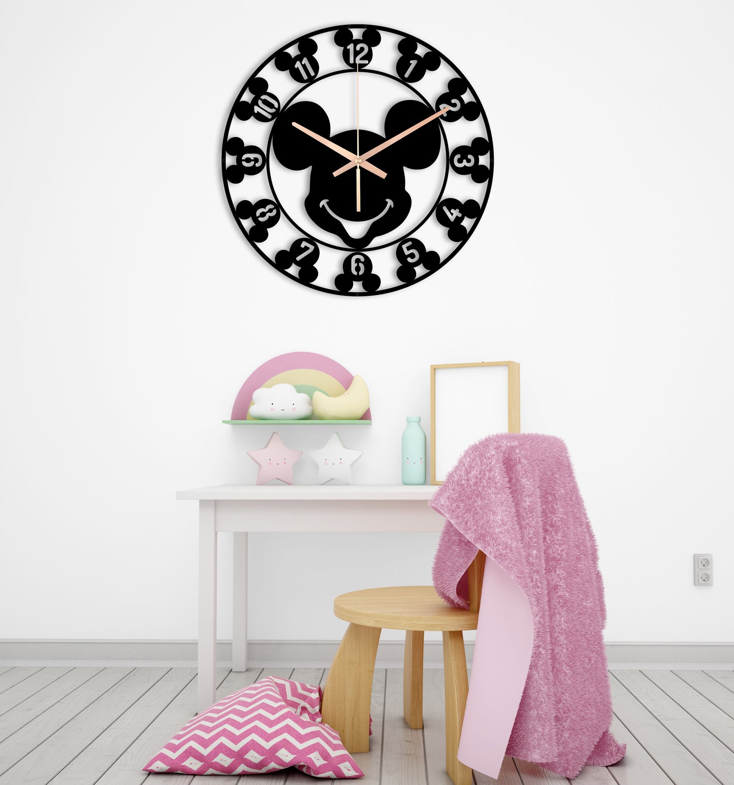 209-Dekoratif Metal Duvar Saati